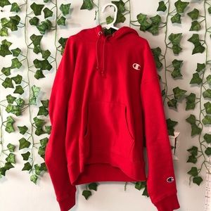 Red Champion sweatshirt!